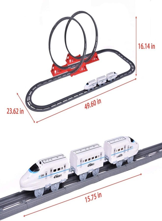 Brighterbee Toys Train Set for Kids, Batteries Operated Toy Train Set with Light and Sound, Railway Track Toys for Boys - Image 4